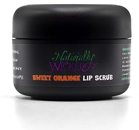 Naturally Wicked Sweet Orange Lip Scrub | Natural & Vegan Sugar Exfoliant For Lips | 15ml