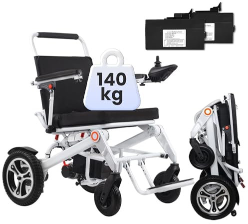Tripaide 35KM Rollstuhl Elektrisch Faltbar mit 2 * 8AH Batterien Tragfähigkeit 150KG, Leichte Faltbare Elektrorollstuhl, All Terrain Power elektro-rollstühle