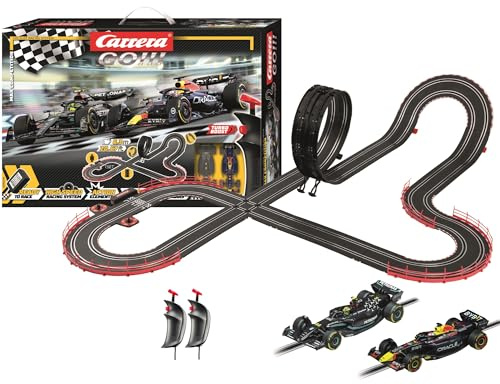 Carrera GO Electric Powered Slot Car Racing Kids Toy Race Track Set 1:43 Scale, Max Competition