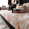 BaoTom Chenille Sofabezug, Sofaschoner rutschfest, Sofa Überzug 1/2/3/4 Sitzer, Couch Überzug, Universelle Sofaüberwürf L Form, Chenille Sofa Schutzdecke für Wohnzimmer(Orange,110 * 160cm)
