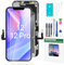 YOXINTA Ersatz-Set für iPhone 12 und 12 Pro, 15,4 cm (6,1 Zoll) LCD-Display, 3D-Touchscreen-Digitalisierer, komplettes Montage-Reparaturset, wasserdichter Rahmenaufkleber + Displayschutzfolie aus