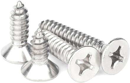 M3 Phillips Self-Tapping Screws Countersunk Flat Head Screw 304 Stainless Steel Nails, 20Pcs, M3x7mm