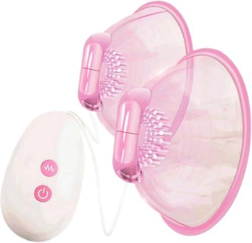 Nipple Stimulator Vibrators, Nipple Toy Vibrator with 10 Powerful Vibration Nipple Transparent Clamps Sucking Nipple Clamps Suckers Vibrator for Women Couples Adult Sex Toys