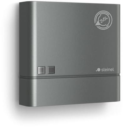 Sensor crepuscular Steinel Magic Box LC PWM 0-10 V antracita, interruptor crepuscular inteligente para el control preciso de la iluminación de vallas publicitarias, control mediante aplicación, IP54