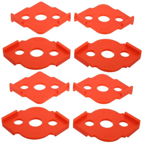 SHINEOFI Lot De 8 Gabarits De Coupe-Bordures Pour Menuiserie Gabarits De Rayon D'Angle Gabarit De Routage De Rayon D'Angle Pochoir De Courbe Accessoire De Fraise En Nylon