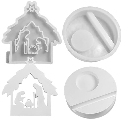 Per Candele Presepe | Forma Presepe In Silicone Resina Per Colata | Stampo Multifunzionale Per Creazione Sapone Ideale Per Progetti Fai Da Te