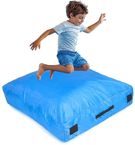 Crash Pad for Kids Sensory | Big 5Ft x 5Ft, 3Ft x 4Ft, 3Ft x 3Ft Or 3Ft x 2Ft | Autism Sensory Crash Mat for Jumping Play | Crashpad | Soft Foam Landing Pad | Giant Mat Pillow | Climbing, Gymnastics