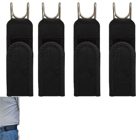 4 pezzi cintura senza fibbia per uomo e donna, cintura elastica invisibile con gancio in metallo, cintura elastica tattica senza fibbia, cintura invisibile per uomini e donne