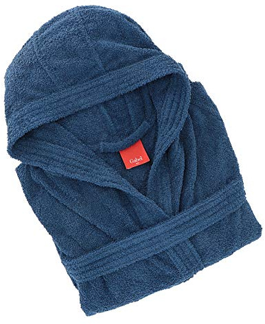 Gabel - Accappatoio adulto unisex in spugna di puro cotone idrofilo, tinta unita, peso spugna 380 gr/mq, ampie tasche, cintura e pratico cappuccio, anche come vestaglia.