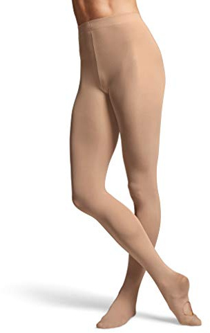 Bloch Dance Girls Contour Soft Adaptatoe Tights, Bloch Tan, Child-Large