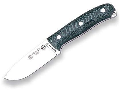 Joker Überlebensmesser Ursus CV116, Gürtelmesser mit grüner Micarta-griff, 10 cm Klinge aus Böhler N695, mit Lederscheide und Parakord 550, Werkzeug zum Angeln, Jagen, Camping und Wandern