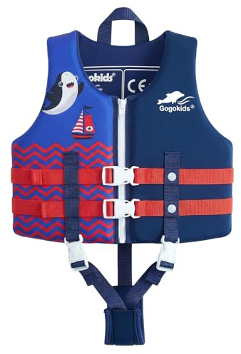 Gogokids Gilet da Bagno per Bambini Giubbotto Galleggiante - Costumi da Bagno Impara a Nuotare per Ragazze e Ragazzi Rosa S
