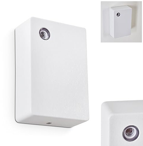 Sensor crepuscular Hiseville, Interruptor crepuscular Exterior en Blanco, Sensor de luz para iluminación Exterior, IP44, a Prueba de Salpicaduras