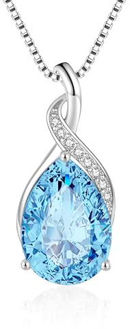 Cangall Halskette Damen Silber, 925 Sterling Silber Kette Halsschmuck mit Cubic Zirkonia, 45 + 5cm Silberkette mit Wassertropfen Anhänger, Liebesgeschenk für Frau zum Geburtstag Muttertag Jahrestag