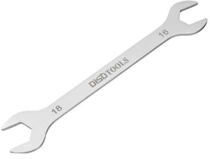 QUARKZMAN Llave de Boca Abierta de 16 mm x 18 mm, Métrica, con Revestimiento de Arenado en Acero Inoxidable 3Cr13, Llave de Doble Extremo para Mantenimiento Doméstico y Reparaciones