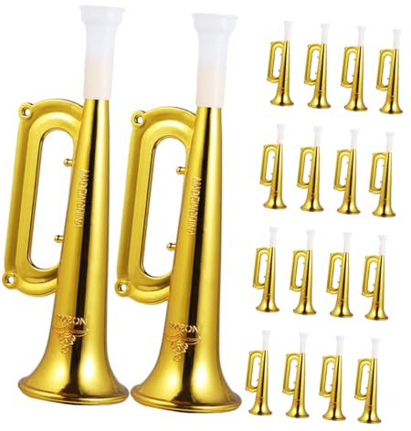 FUNNETOYU 18piezas Cuerno De Vítores De Plástico Trompeta Pequeña para Eventos Deportivos Fiesta De Cumpleaños para Animar y Hacer Ruido