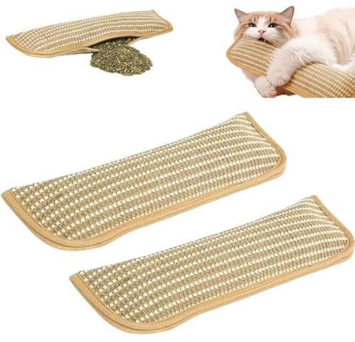 Catnip Kicker Pillow-Interactive Catnip for Indoor Cats, Cat Kick & Chew Pillow Filled with Catnip for Play, Stress Relief & Exercise (S 2PCS)