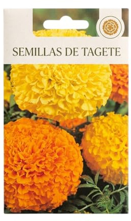 Semillas de Tagete para Huerto Urbano Decorativo y Jardines con Floración Llamativa Amarilla y Naranja DECOALIVE