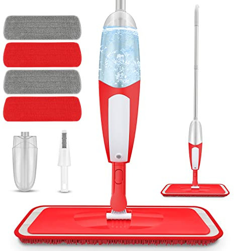 UMAYCOOL Spray Floor Mop with Microfiber Pads & Refillable Bottle for Laminate, Tile, Wood & Hardwood Floors