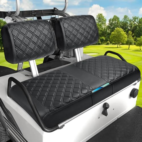 Sätesskydd för Club Car DS före 2000, framsätesskydd för golfbilar, passar Club Car DS 1982–2000, vanlig OEM, sittkudde, konkav/konvex design, tjockt vinylläder, bekvämt, luftigt