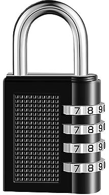 Lucchetto armadietto Lucchetto combinazione Adatto per armadietti di palestre scolastiche, armadietti sportivi, recinzioni, cassette degli attrezzi, porte, scatole, armadietti(nero)