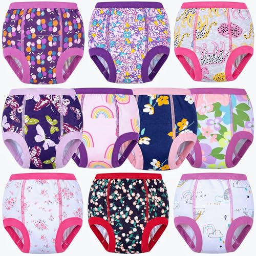 BIG ELEPHANT 10-Packs Training Underwear Absorbent Toddler Potty Trained Pants for Boys and Girls, 5-6Y