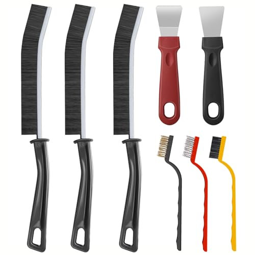Lifhety Cepillo Limpieza Hogar, Cepillo de Cerdas Duras para Limpieza de Hendiduras, 8 PCS Limpieza de Cocinas, Cepillos Limpia Juntas para Baño, Ducha, Lechadas, Espacios Estrechos en Ventanas