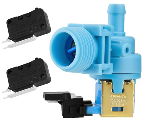 (𝟐𝟎𝟐𝟓 𝐍𝐞𝐰) W10327249 Dishwasher Water Inlet Valve & W10195039 Dishwasher Float Switch Assembly Compatible with Whirlpool KitchenAid Kenmore Maytag Dishwasher 3 PCS