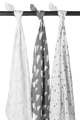 Meyco 451002 Mull de Puck (120 x 120 cm), color turquesa/Jade/blanco
