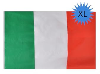 Ciao- Bandiera Italia XL in Tessuto, Verde/Bianco/Rosso, 450 x 300 cm, 22059