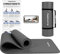 MSPORTS Gymnastikmatte Premium inkl. Tragegurt + Übungsposter + Workout App I Hautfreundliche Fitnessmatte 190 x 80 x 1,5 cm - Anthrazit - Phthalatfreie Yogamatte