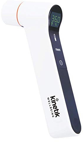 Kinetik Wellbeing Digital Ear thermometer & Forehead, Non Contact - Temperature Thermometer with Infra-red Technology for Kids, Adults - 1 Second Readings with Baby Fever Alarm - Used by the NHS