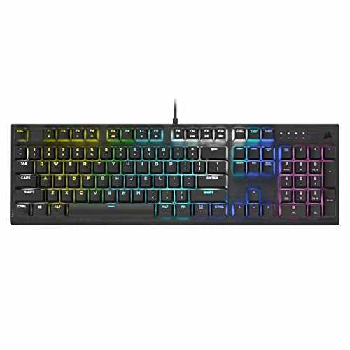 CORSAIR K60 RGB PRO Mechanical Wired Gaming Keyboard – CHERRY MV Linear Switches – Durable Aluminum Frame – iCUE Compatible – QWERTY UK – PC, Mac, Xbox – Black