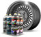 Set zum Streichen Ihrer Felgen Glanz - Permanentfarbe Farbspray, einfache Anwendung, DIY (Farbe wählen) (Anthrazit Metallic)