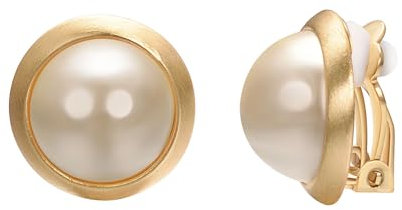 Vogem Perlen Ohrclips Damen Ohne Ohrlöcher Gold Runde Süßwasserperle Ohrklipser Faux Perle Grosse Clip Ohrringe Hypoallergener Schmuck