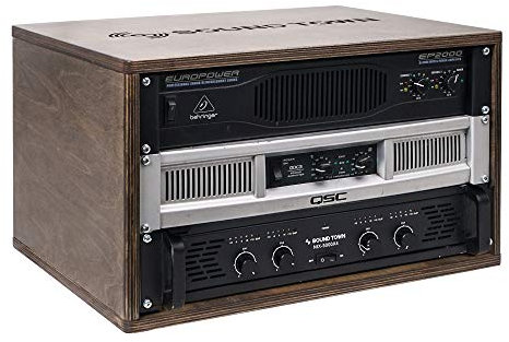Sound Town DIY 6U Studio Rack with Solid Baltic Birch Plywood, Weathered Brown (SDRK-Y6B)