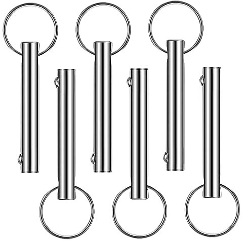 xianzhanEU 6 PCS Goupille à Dégagement Rapide, Acier Inoxydable Goupille de Verrouillage 8mm, avec Sécurité à Bille et Anneau de Verrouillage, pour Fixation de Connexion