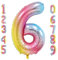 Oboteny Palloncini CompleAnni 6 Anni 101 CM - Palloncino Numero 6, Palloncini Elio, Compleanni e Decorazioni per Pendenza, Numeri Gonfiabili CompleAnni