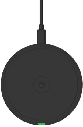 AT&T 15W Qi Wireless Charging Pad – Case-Friendly USB-C Fast Charging Station for iPhone 17/16/15/14, AirPods, Samsung Galaxy S25/S24, Pixel, and All Qi-Compatible Devices – Black