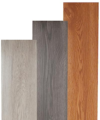Joparri PVC Bodenbelag, Vinyl Laminat Dielen, Bodenbelag Selbstklebende Fliesen, Vinylboden, Rutschfest, Wasserfest(Night Oak, 91.4 x 15.2 cm, ca.10m², Dicke 1,5 mm)