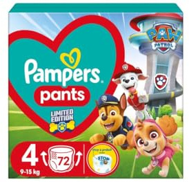 Pampers Active Baby Psi Patrol, taglia 4, 72 pannolini 9-15 kg