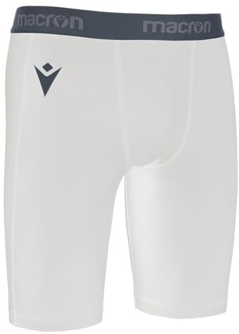 Macron Bermuda Scaldamuscoli Oak Calcio Sport (Bianco) (M)