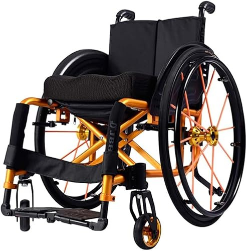 Lightweight Self Propelled Manual Wheelchair with Aluminium Frame | Folding Ergonomic Comfortable Armrest Swing Leg | Lightweight Wheelchairs