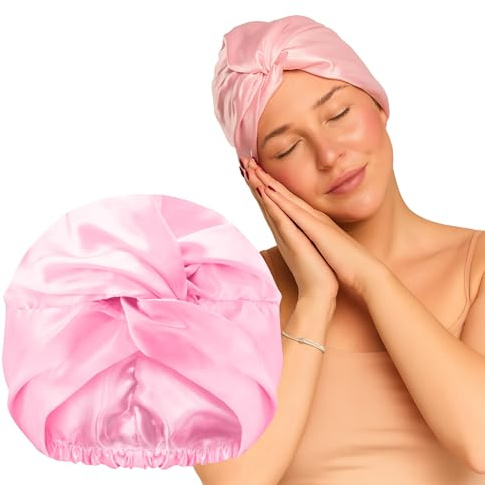 Glov Bonnet Satin pour Cheveux Bouclés-protection Anti-frictions Préservation des Boucles Confort Respirant Éléganteroutine Nocturne Système Bouclage Sans Chaleur Cheveux Épais et Longs