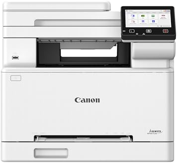 Canon i-SENSYS MF667Cdw – Drahtloser WLAN-Farblaserdrucker – Drucken, Kopieren, Scannen, Faxen in A4 – 21 Seiten/Min., LCD-Touchscreen – WLAN-Verbindung, Scan-to-Cloud – Büro-Drucker