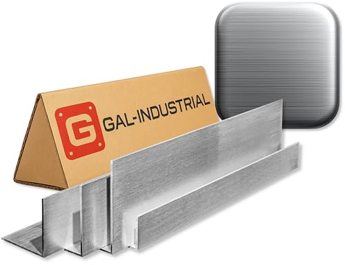 GAL - INDUSTRIAL Borstad Aluminiumvinkel 80x40 mm - Tjocklek 3 mm - Längd 150 cm - Lätt & Korrosionsbeständig Vinkelprofil i Aluminium för Möbler, Kanter och Dekor