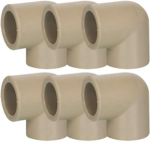 YOFASEN Vattenrörsanslutningar – 32 mm diameter 90 vinkelgrad armbåge PPR-rörbeslag adapteranslutning varm- och kallvattenrörsbeslag, 6-pack