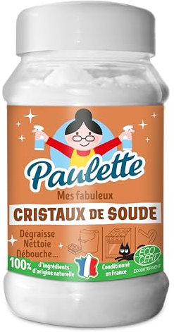 Paulette - Cristaux de Soude - Nettoyant Dégraissant Naturel et Ecocert - 500 g