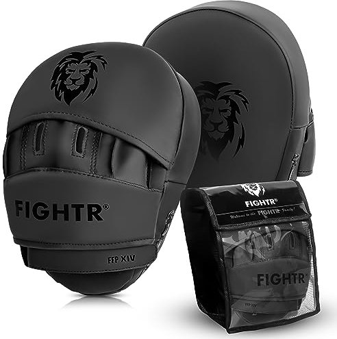 FIGHTR® Premium Handpratzen - Ideale Polsterung & Stabilität | Boxhandschuhe für Kampfsportarten inkl. Tragetasche | Focus Pads für Boxen, MMA, Muay Thai, etc.