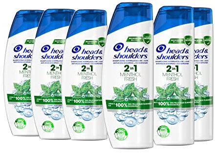 Head & Shoulders 2-in-1-Shampoo gegen Schuppen und Menthol Fresh, bis zu 100% der Schuppen, klinisch nachgewiesen, dermatologisch getestet, 6 x 270 ml (1620 ml)